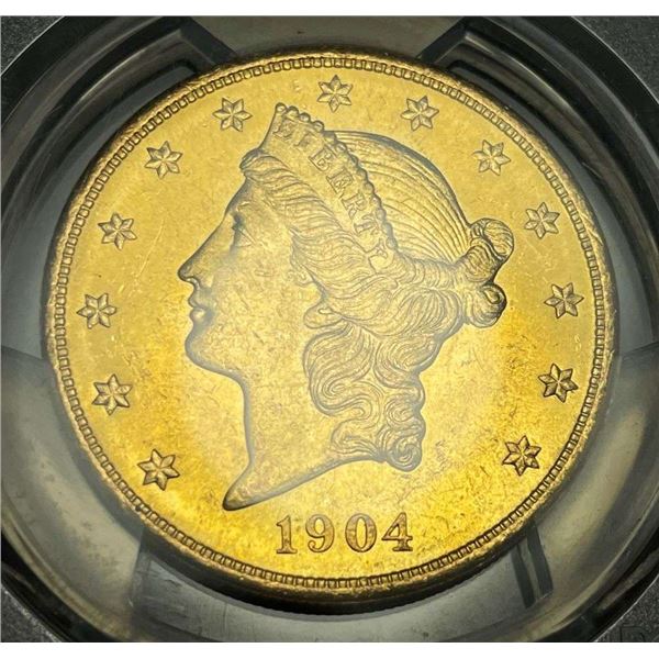 Last Minute! 1904 $20 Gold Liberty Head PCGS MS63