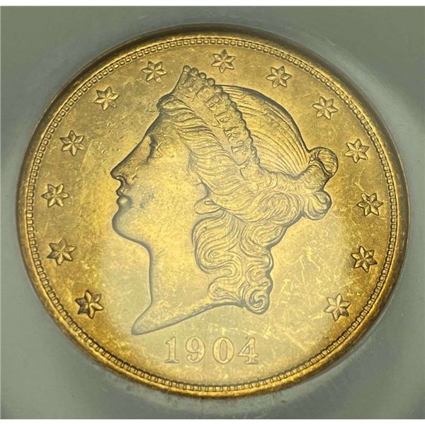 Last Minute! 1904 $20 Gold Liberty Head NGC MS62