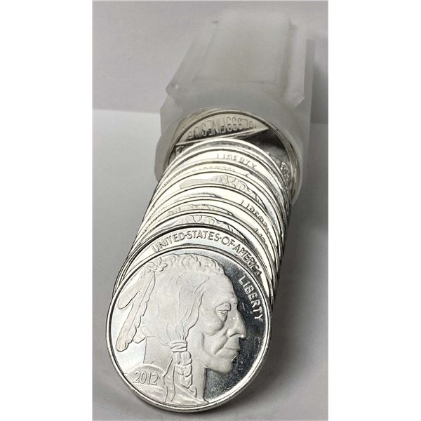 Roll (20-coins) 2012 Proof Buffalo 1 ozt .999 Silver