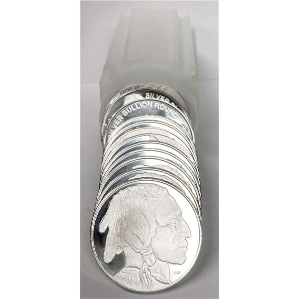 Roll (20-coins) 2023 Proof Buffalo 1 ozt .999 Silver