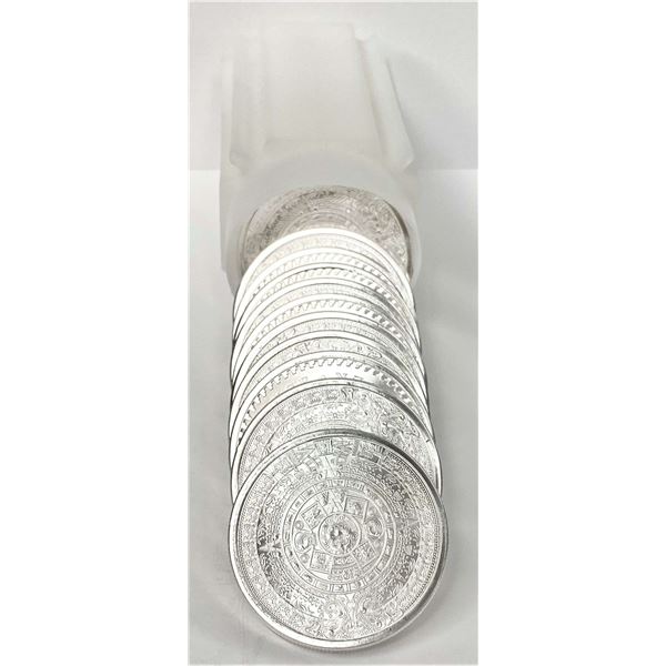 Roll (20-coins) Aztec Calendar 1 ozt .999 Silver