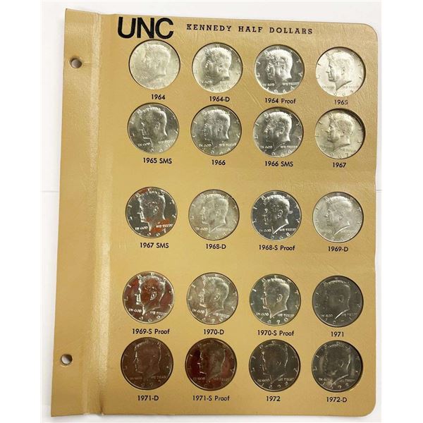 (1964-1972) 90% Silver JFK Half Dollars Collection (20-coins)