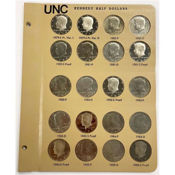 (1979-1985) JFK Half Dollar Collection (20-coins)