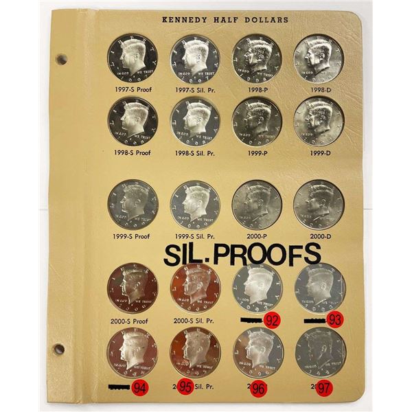 (1997-1997) JFK Half Dollar Collection (20-coins)