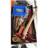 Image 2 : LOT OF REMINGTON FLOORING TOOL, SMALL PICKAXE, NAIL PULLER, TARP AND MORE