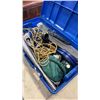 Image 2 : RUBBERMAID BIN WITH CAMPING ITEMS