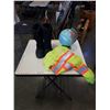 Image 1 : HIGH VIS JACKET, WORLD GLOBE AND WINTER BOOTS SIZE 9