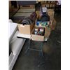 Image 1 : 3 BOXES OF VARIOUS HOSES, DOLLY WHEELS AND SHOP FLUIDS