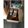 Image 2 : 3 BOXES OF VARIOUS HOSES, DOLLY WHEELS AND SHOP FLUIDS
