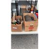 Image 1 : 2 BOXES OF LARGE WRENCHES, PROPANE TORCH, DOLLY WHEELS AND MORE