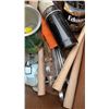 Image 7 : 2 BOXES OF LARGE WRENCHES, PROPANE TORCH, DOLLY WHEELS AND MORE