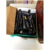 Image 2 : 2 BOXES OF WELDING CONNECTORS, SAW BLADES, CHAIN AND MORE