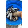 Image 2 : 3 BUCKETS OF METAL PIPE FITTINGS AND HARDWARE