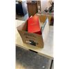 Image 1 : BOX OF SILVER PLATE AND PIER ONE ORNAMENTAL TREE