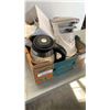 Image 2 : BOX OF COFFEE KETTLE INSECT RELLER AND MORE