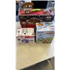 Image 1 : KIDS TRAIN SET, CARTOON POLICE AND RACE CAR, AND ELECTRIC BALLOON PUMP