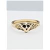 Image 3 : STERLING SILVER YELLOW & PINK GOLD TONE PLATED HEART RING, W/A $855.00, SIZE 8.75