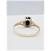 Image 5 : 10KT. YELLOW GOLD 6.9MM X 5MM NATURAL SAPPHIRE (1CT) & DIAMOND (0.02CTS) RING, W/A $1245.00, SIZE 5.