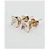 Image 1 : 14KT. YELLOW GOLD 4MM X 4MM NATURAL MOONSTONE EARRINGS, 0.75CTS, W/A $475.00