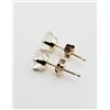 Image 4 : 14KT. YELLOW GOLD 4MM X 4MM NATURAL MOONSTONE EARRINGS, 0.75CTS, W/A $475.00