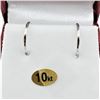 Image 1 : 10KT. WHITE GOLD 10.5MM HOOP EARRINGS, RETAIL $250.00