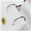 Image 3 : 10KT. WHITE GOLD 10.5MM HOOP EARRINGS, RETAIL $250.00