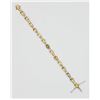 Image 2 : STERLING SILVER 8MM X 6MM NATURAL CITRINE & CZ BRACELET, 15 CITRINE (13.5CTS), W/A $950.00, CITRINE 