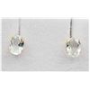 Image 2 : 10KT. YELLOW GOLD 6MM X 4MM NATURAL AQUAMARINE EARRINGS, 0.70CTS, RETAIL $350.00, AQUAMARINE IS THE 
