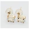 Image 4 : 10KT. YELLOW GOLD 6MM X 4MM NATURAL AQUAMARINE EARRINGS, 0.70CTS, RETAIL $350.00, AQUAMARINE IS THE 