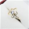 Image 3 : 10KT. YELLOW GOLD 3MM NATURAL TANZANITE BABY STAR RING, 0.20CTS, W/A $1235.00, SIZE 3.75