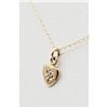 Image 2 : 14KT. YELLOW GOLD DIAMOND HEART PENDANT WITH 13" CHAIN, RETAIL $400.00, DIAMOND IS THE BIRTHSTONE FO