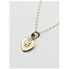 Image 4 : 14KT. YELLOW GOLD DIAMOND HEART PENDANT WITH 13" CHAIN, RETAIL $400.00, DIAMOND IS THE BIRTHSTONE FO
