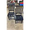 Image 1 : 2 BLACK DINING CHAIRS