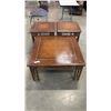 Image 1 : 3 PC LEATHER TOP COFFEE AND END TABLE SET