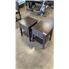 Image 1 : PAIR OF CENTRAC 1 DRAWER NIGHTSTANDS WITH PULL OUT TRAY