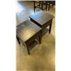 Image 3 : PAIR OF CENTRAC 1 DRAWER NIGHTSTANDS WITH PULL OUT TRAY