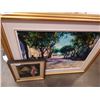 Image 3 : FRAMED CANVAS PAINTING AND EASTERN PRINT