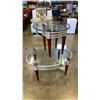 Image 1 : GLASSTOP COFFEE TABLE AND END TABLE SET