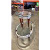 Image 2 : GLASSTOP COFFEE TABLE AND END TABLE SET