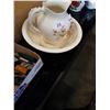 Image 8 : BOTTLE OPENS, FOOTBALL PLAYERS AND PORCELAIN HAND PAINTED JUG AND BOWL SET
