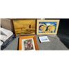 Image 1 : VINTAGE PAINTING WITH NEEDLEPOINT, HORSE PRINT AND SKYLINE PRINT