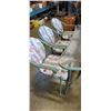 Image 3 : RECTAGULAR PATIO TABLE 66" X 39" WITH 6 CHAIRS AND PATIO UMBRELLA WITH WEIGHTED STAND