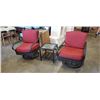 Image 1 : 3 PC CONVERSATION PATIO SET WITH SWIVEL AND ROCKING BASES