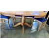 Image 3 : IKEA PEDESTLE DINING TABLE WITH LEAF AND 6 CHAIRS
