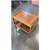 Image 1 : TEAK SERVING CART WITH REMOVABLE TRAY