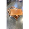 Image 2 : TEAK SERVING CART WITH REMOVABLE TRAY