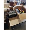 Image 1 : BOX OF AMAZON OVERSTOCK ITEMS AND BOX OF CDS