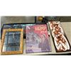 Image 1 : CARVED MIRROR, JAZZ PRINT AND 2 OTHER PRINTS