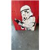 Image 2 : 44" X 22" STAR WARS SUPPORT THE TROOPS SIGN ON WOOD AND SALT PORK WOOD SIGN