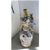 Image 10 : HAND PAINTED PORCELAIN LAMP, PLANEL GLASS VASE AND CRYSTAL VASE